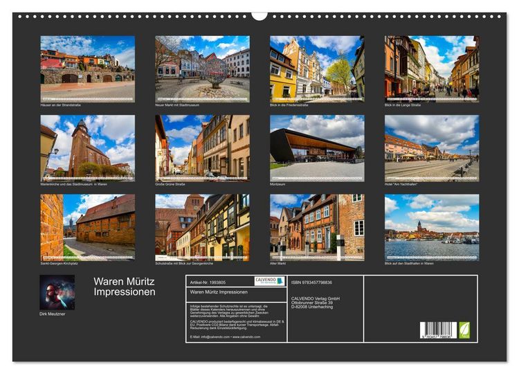 Produktbild: Waren M&uuml;ritz Impressionen (Wandkalender 2026 DIN A2 quer), CALVENDO Monatskalender