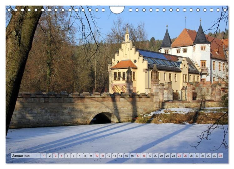Produktbild: Schl&ouml;sser- und Burgenland Th&uuml;ringen (Wandkalender 2026 DIN A4 quer), CALVENDO Monatskalender