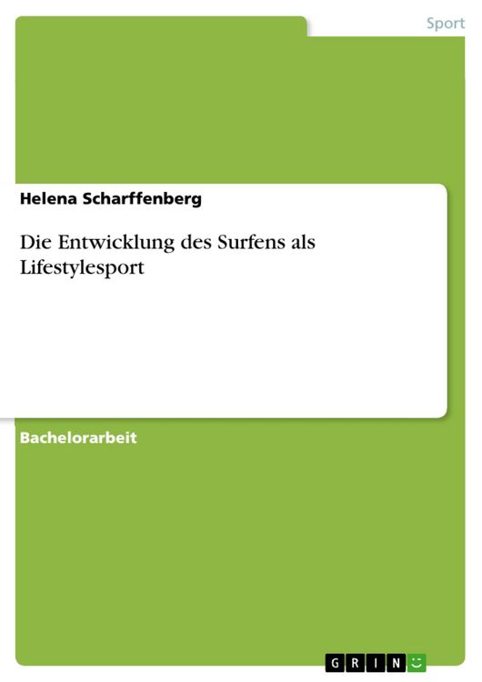 Produktbild: Die Entwicklung des Surfens als Lifestylesport