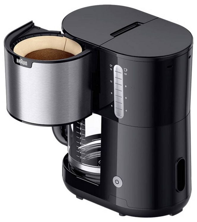 Produktbild: Braun KF 1500 BK Kaffeemaschine Schwarz, Edelstahl Fassungsverm&ouml;gen Tassen=10 Glaskanne