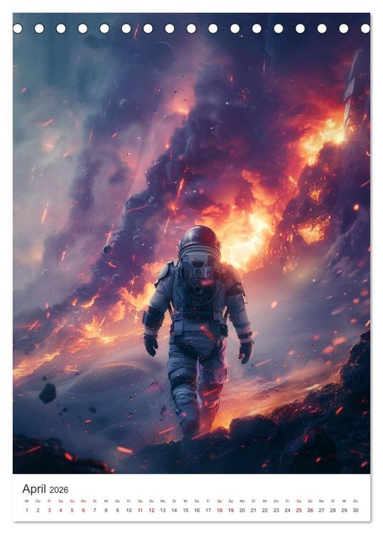 Produktbild: Explorer - Die Entdeckung des Alls (Tischkalender 2026 DIN A5 hoch), CALVENDO Monatskalender