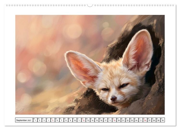 Produktbild: Fenneks - Neugierige Momente in der W&uuml;ste (Wandkalender 2027 DIN A2 quer), CALVENDO Monatskalender