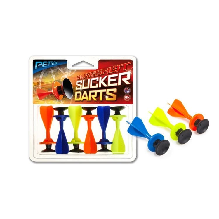 Produktbild: Petron SURESHOT Sucker Darts Pfeile mit Saugnapf Zubeh&ouml;r f&uuml;r Armbrust & Blasrohr, bunt, 6-teilig