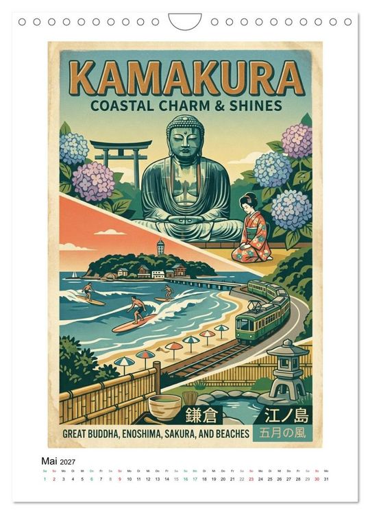 Produktbild: Sehnsucht Japan &ndash; Die Mid-Century Collection (Wandkalender 2027 DIN A4 hoch), CALVENDO Monatskalender