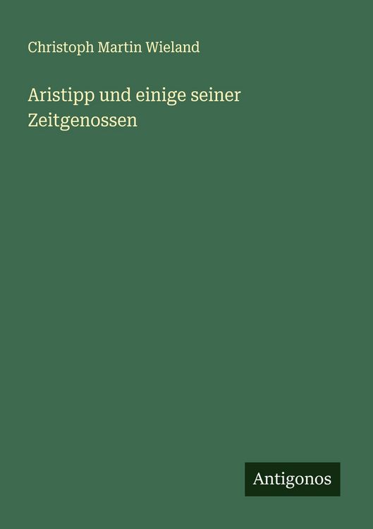 Produktbild: Aristipp und einige seiner Zeitgenossen