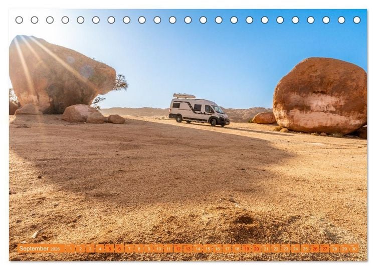Produktbild: Van Life Road Trip Morocco (Desk Calendar 2026 DIN A5 landscape), CALVENDO 12 Month DeskCalendar
