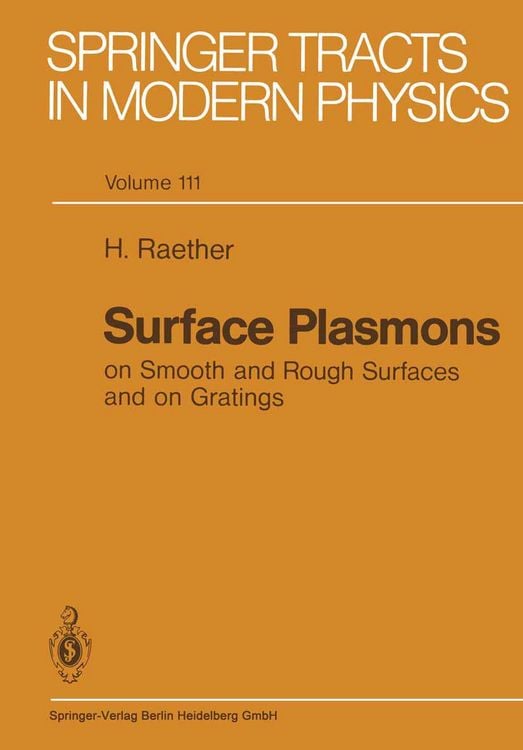 Produktbild: Surface Plasmons on Smooth and Rough Surfaces and on Gratings
