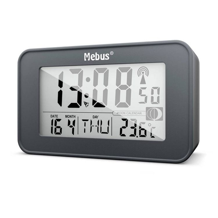 Produktbild: Mebus 51460 Funk Wecker Anthrazit Alarmzeiten 2