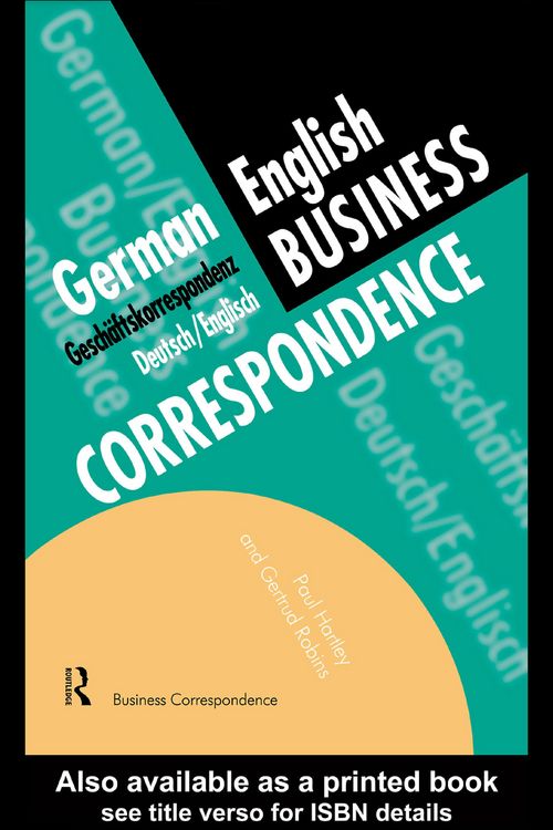 Produktbild: German/English Business Correspondence