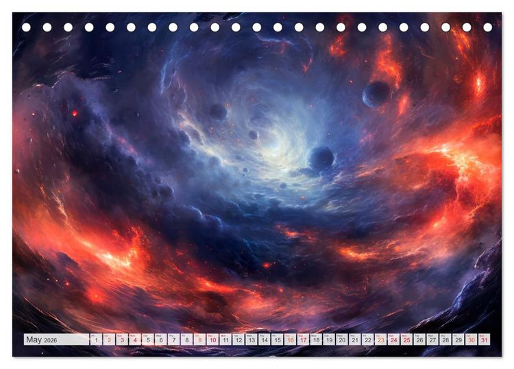 Produktbild: SCIENCE FICTION Life on distant planets (Desk Calendar 2026 DIN A5 landscape), CALVENDO 12 Month DeskCalendar