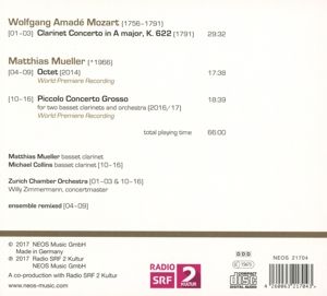 Produktbild: Klarinettenkonzert Kv 622/Oktett