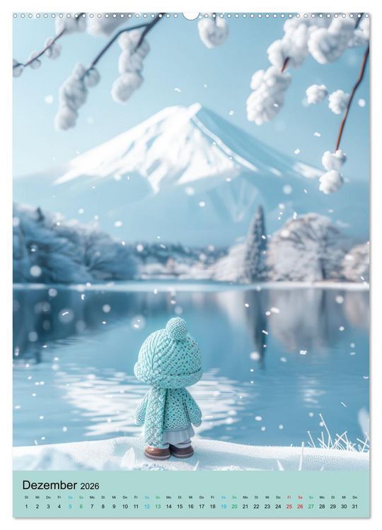 Produktbild: Verspielte 3D Welt - Im japanischen Stil (Wandkalender 2026 DIN A2 hoch), CALVENDO Monatskalender