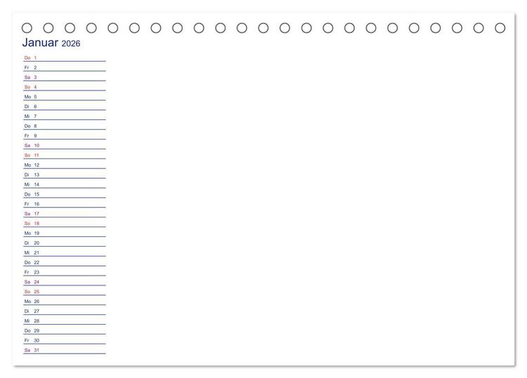 Produktbild: Farbiger Bastelkalender (Tischkalender 2026 DIN A5 quer), CALVENDO Monatskalender