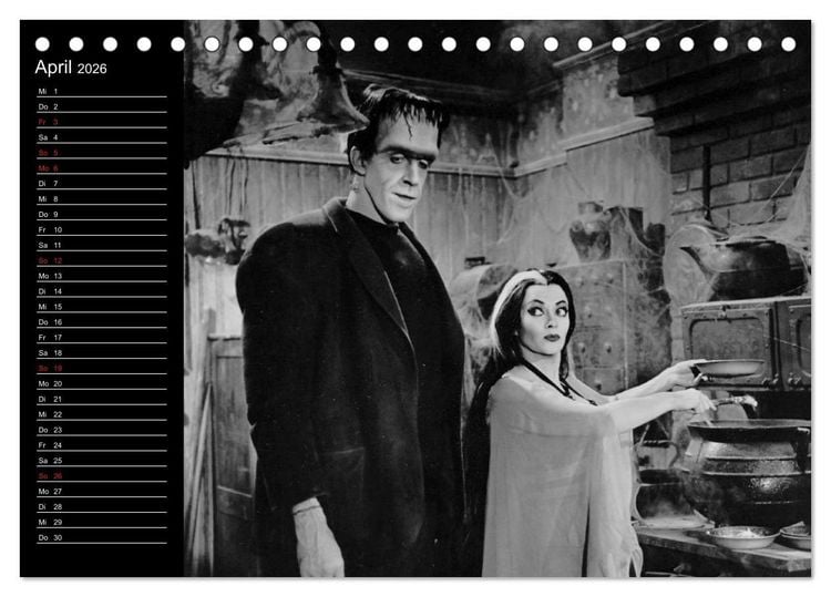 Produktbild: Kultfilme - schwarz-wei&szlig;e Klassiker (Tischkalender 2026 DIN A5 quer), CALVENDO Monatskalender