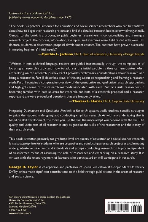 Produktbild: Integrating Quantitative and Qualitative Methods in Research