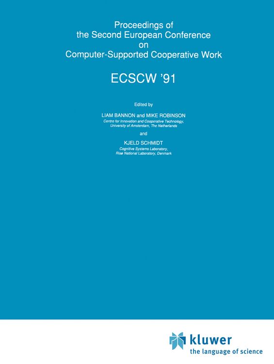 Produktbild: Proceedings of the Second European Conference on Computer-Supported Cooperative Work