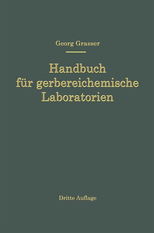 Produktbild: Handbuch f&uuml;r Gerbereichemische Laboratorien