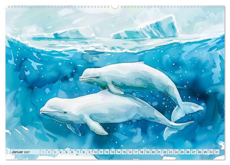 Produktbild: Eisige Polarkreise - Faszination der polaren Tierwelt (Wandkalender 2027 DIN A2 quer), CALVENDO Monatskalender
