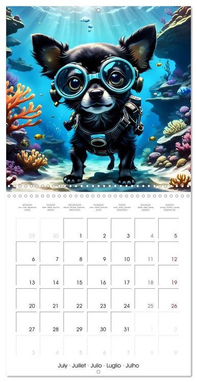 Produktbild: Outdoor adventure with an AI-Chihuahua (Wall Calendar 2026 12 &times; 12 Inch) CALVENDO 12 Month Wall Calendar
