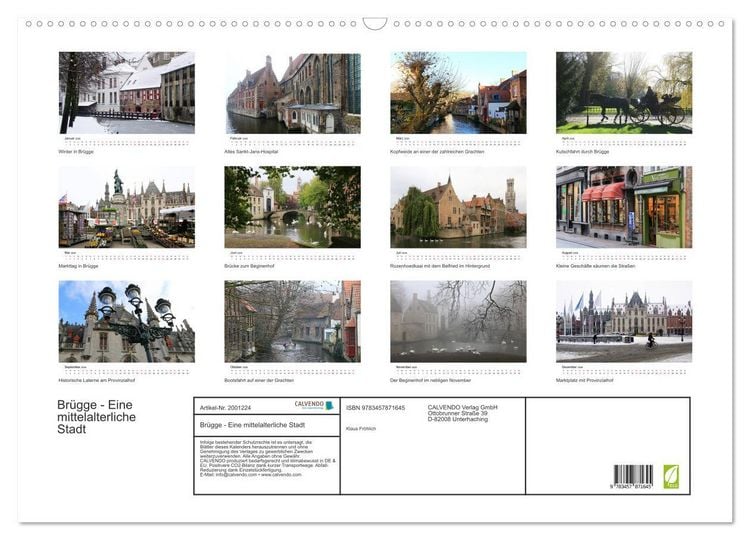 Produktbild: Br&uuml;gge - Eine mittelalterliche Stadt (Wandkalender 2026 DIN A2 quer), CALVENDO Monatskalender