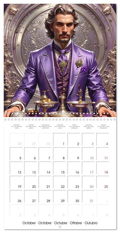Produktbild: Zodiac Men (Wall Calendar 2026 12 &times; 12 Inch) CALVENDO 12 Month Wall Calendar