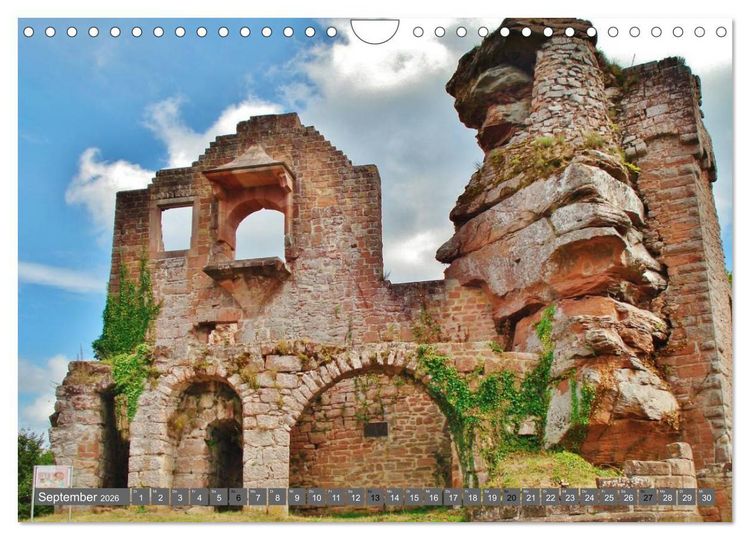 Produktbild: Burgromantik Burgen und Schl&ouml;sser in Deutschland (Wandkalender 2026 DIN A4 quer), CALVENDO Monatskalender