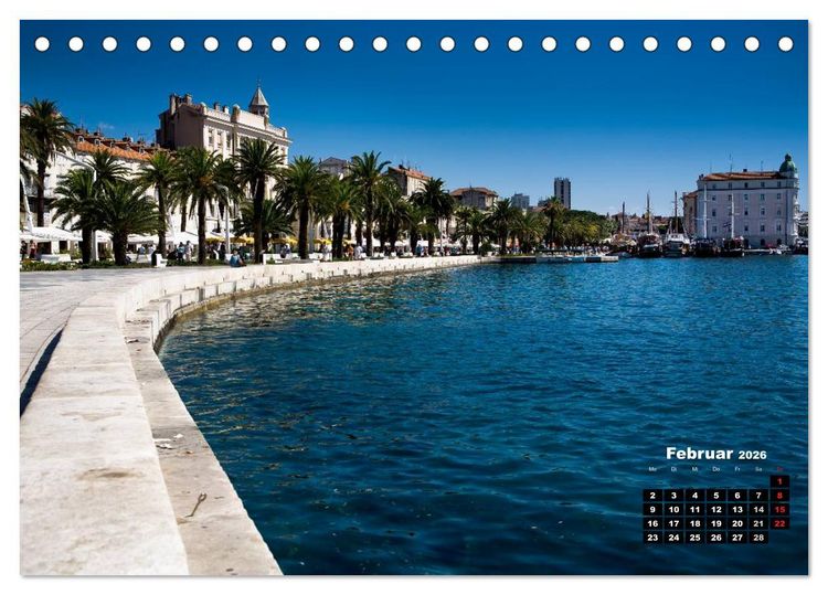 Produktbild: Kroatien - Split und die dalmatinische K&uuml;ste (Tischkalender 2026 DIN A5 quer), CALVENDO Monatskalender