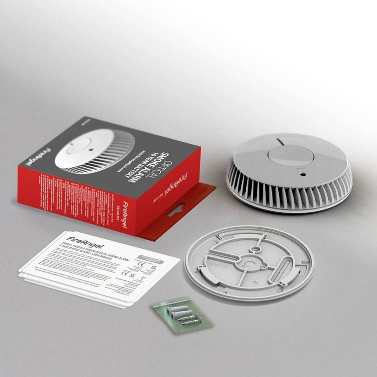 Produktbild: FireAngel FA-6120-INT Rauchwarnmelder inkl. 10 Jahres-Batterie batteriebetrieben (&Oslash; x H) 118.1 mm x 31.5 mm