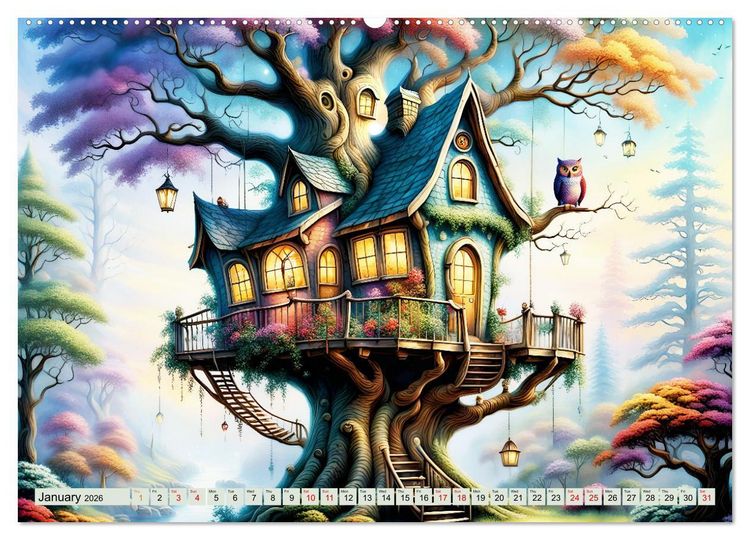 Produktbild: Treehouse fantasies (Wall Calendar 2026 DIN A2 landscape), CALVENDO 12 Month Wall Calendar
