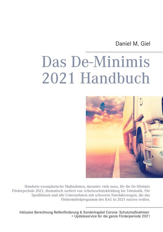 Produktbild: Das De-Minimis 2021 Handbuch