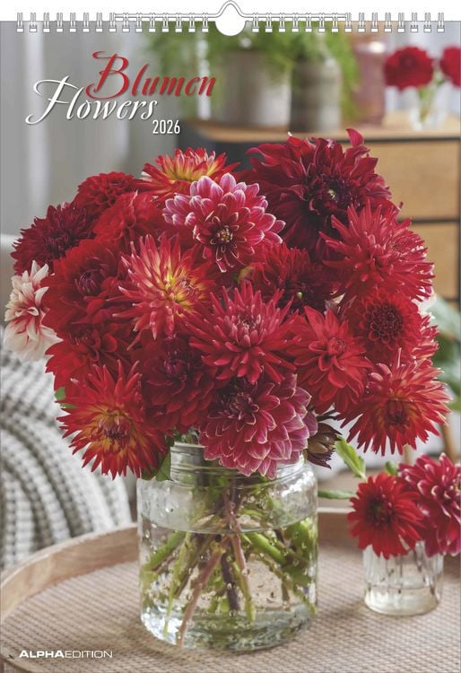 Bild vom Artikel Blumen 2026 - Bildkalender A3 (29,7x42 cm) - Flowers - mit Feiertagen (DE/AT/CH) - Wandkalender - Blumenkalender vom Autor Alpha Edition