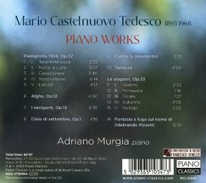 Produktbild: Murgia, A: Castelnuovo-Tedesco:Piano Works