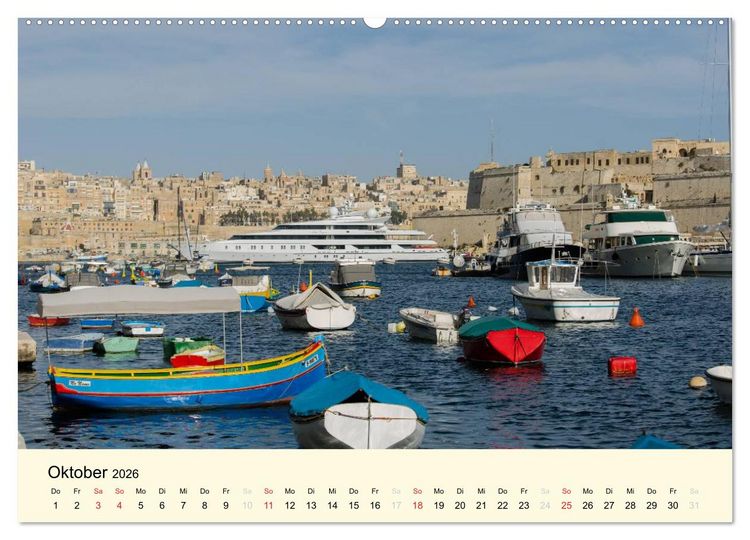 Produktbild: Malta und Gozo, Perlen im Mittelmeer (Wandkalender 2026 DIN A2 quer), CALVENDO Monatskalender