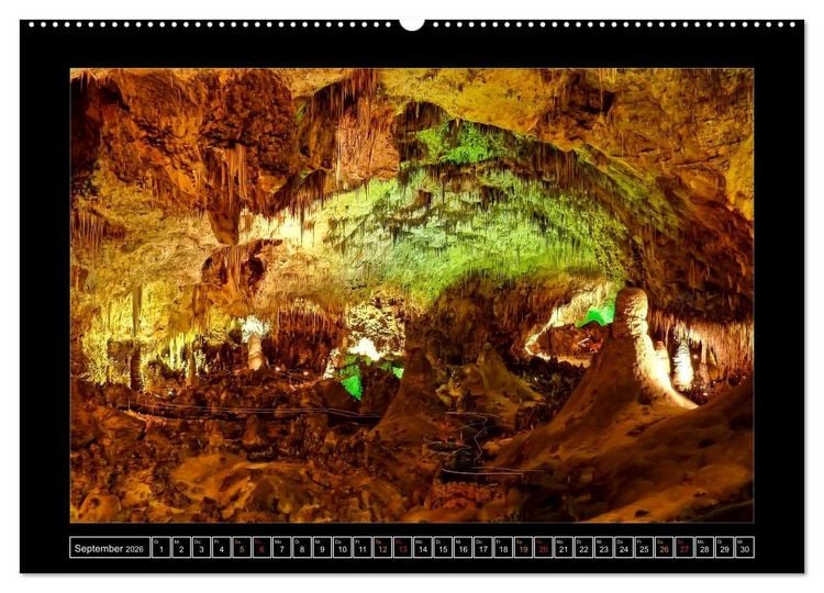 Produktbild: H&ouml;hlen, Stalaktiten und Stalagmiten (Wandkalender 2026 DIN A2 quer), CALVENDO Monatskalender