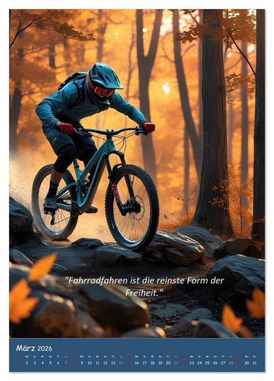 Produktbild: Leidenschaft Fahrrad (Tischkalender 2026 DIN A5 hoch), CALVENDO Monatskalender