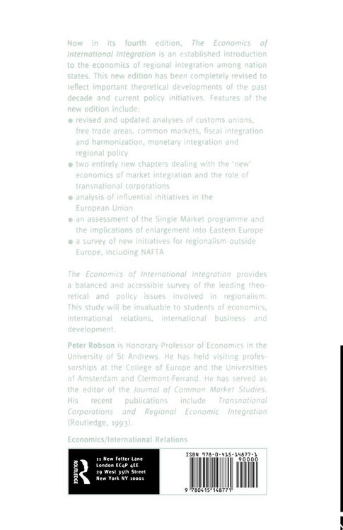 Produktbild: The Economics of International Integration