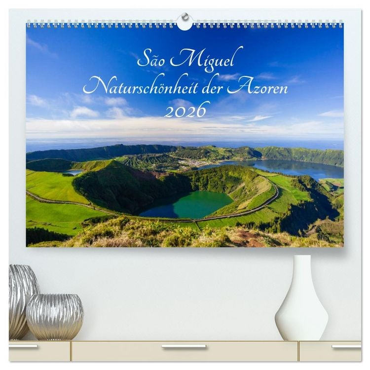 Produktbild: S&atilde;o Miguel - Natursch&ouml;nheit der Azoren (hochwertiger Premium Wandkalender 2026 DIN A2 quer), Kunstdruck in Hochglanz