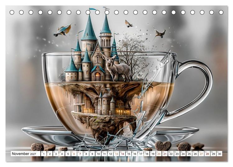 Produktbild: Zwischen Tassenrand und Traum (Tischkalender 2027 DIN A5 quer), CALVENDO Monatskalender