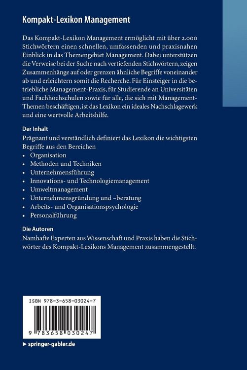 Produktbild: Kompakt-Lexikon Management