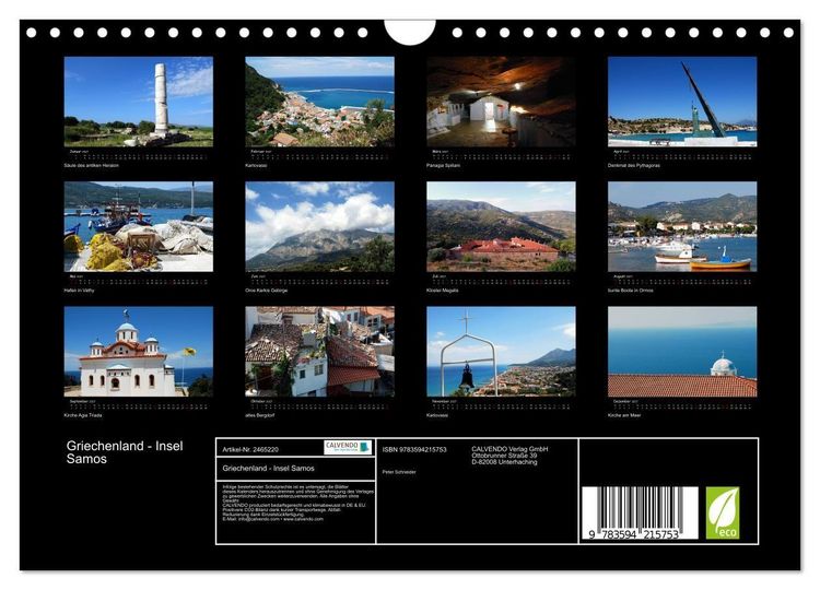 Produktbild: Griechenland - Insel Samos (Wandkalender 2027 DIN A4 quer), CALVENDO Monatskalender