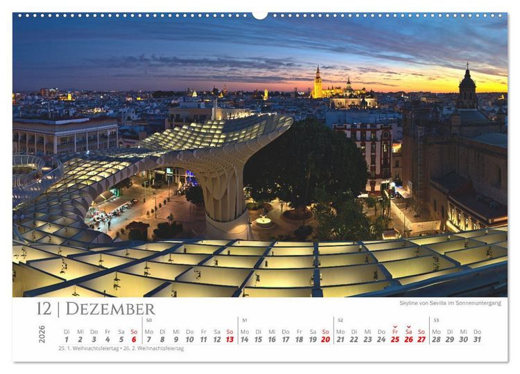 Produktbild: Sevilla - Die Wiege des Flamenco (hochwertiger Premium Wandkalender 2026 DIN A2 quer), Kunstdruck in Hochglanz