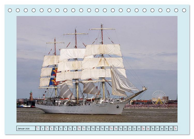 Produktbild: Segelschulschiffe aus aller Welt (Tischkalender 2026 DIN A5 quer), CALVENDO Monatskalender