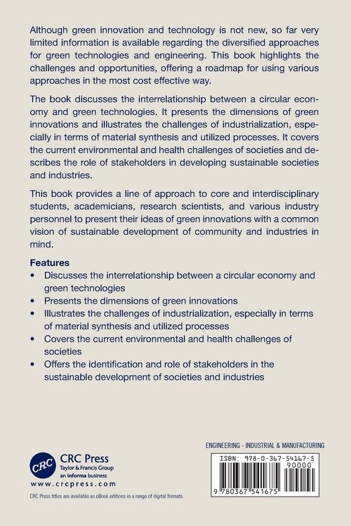 Produktbild: Green Innovation, Sustainable Development, and Circular Economy
