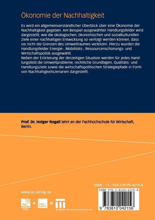 Produktbild: &Ouml;konomie der Nachhaltigkeit