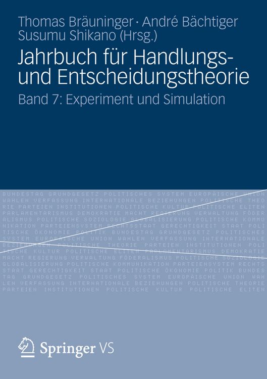Produktbild: Jahrbuch f&uuml;r Handlungs- und Entscheidungstheorie