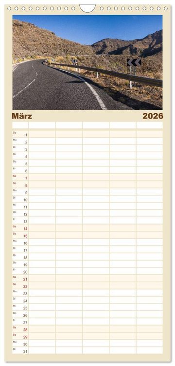 Produktbild: Familienplaner 2026 - Gran Canaria - Extrabreite Landschaften mit 5 Spalten (Wandkalender, 21 x 45 cm) CALVENDO