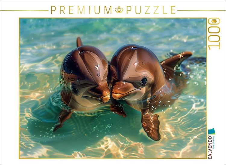 Produktbild: CALVENDO Puzzle Ein Motiv aus dem Kalender Delfingl&uuml;ck | 1000 Teile Lege-Gr&ouml;&szlig;e 64x48cm Foto-Puzzle f&uuml;r gl&uuml;ckliche Stunden