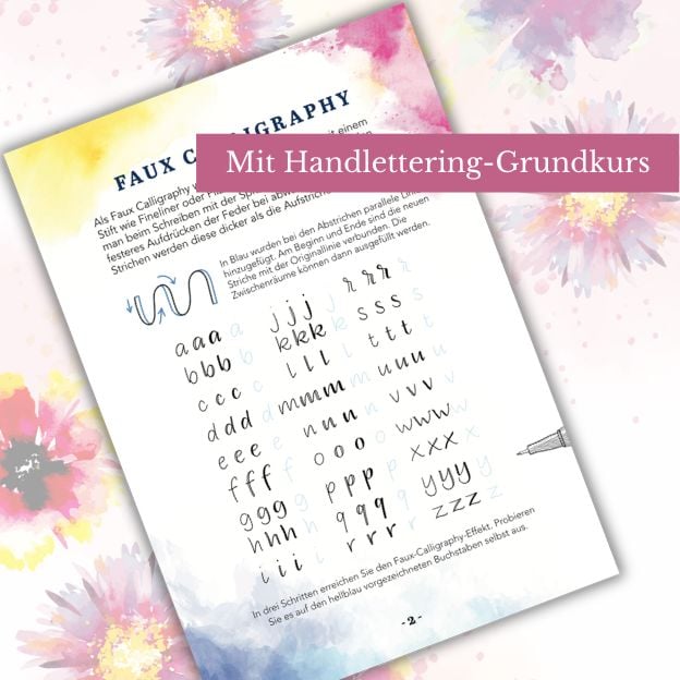 Produktbild: Design Paper Just Flowers A6 mit Blumen-Stickern