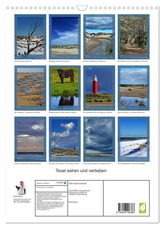 Produktbild: Texel sehen und verlieben (Wandkalender 2026 DIN A3 hoch), CALVENDO Monatskalender