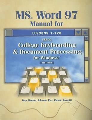 Produktbild: MS Word 97 Manual for Gregg College Keyboarding & Document Processing for Windows
